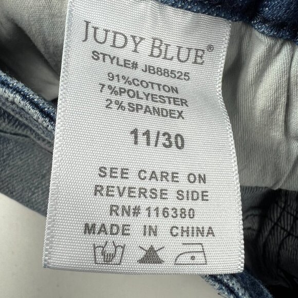 Judy Blue Jeans Women's 29x26* Skinny High Rise Crop Blue Faded Denim Tag 30 - Picture 9 of 16